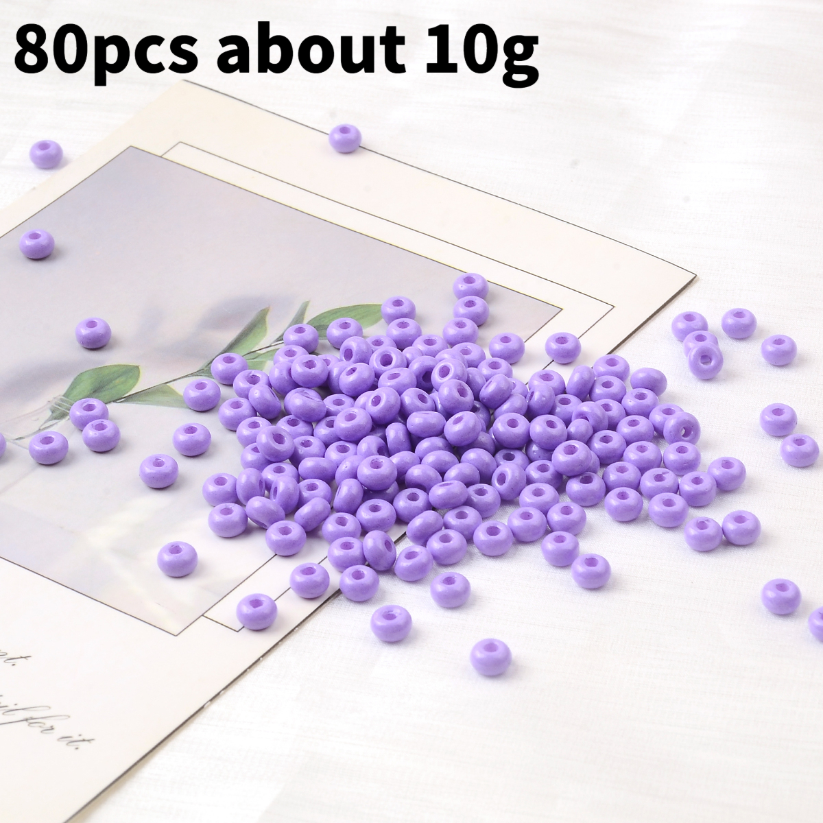 80pcs Glass Seed Beads & Mini Tube Spacer Beads